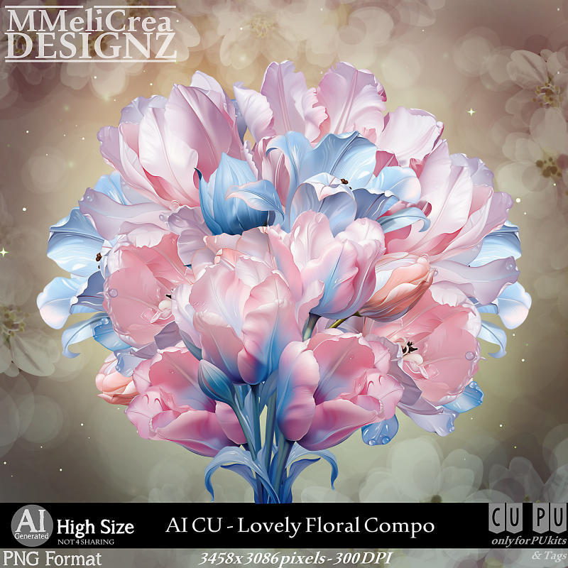 (image for) AI - CU Lovely Floral Compo (CU4PU/PNG)